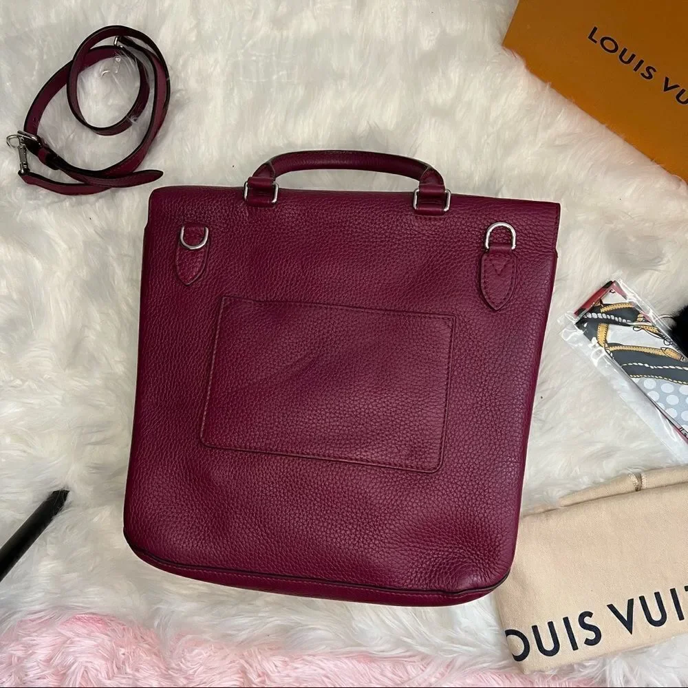 LOUIS vuitton volta taurillon leather grape crossbody